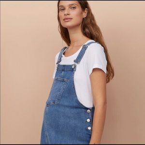 H&M Maternity Denim Overall Dress
